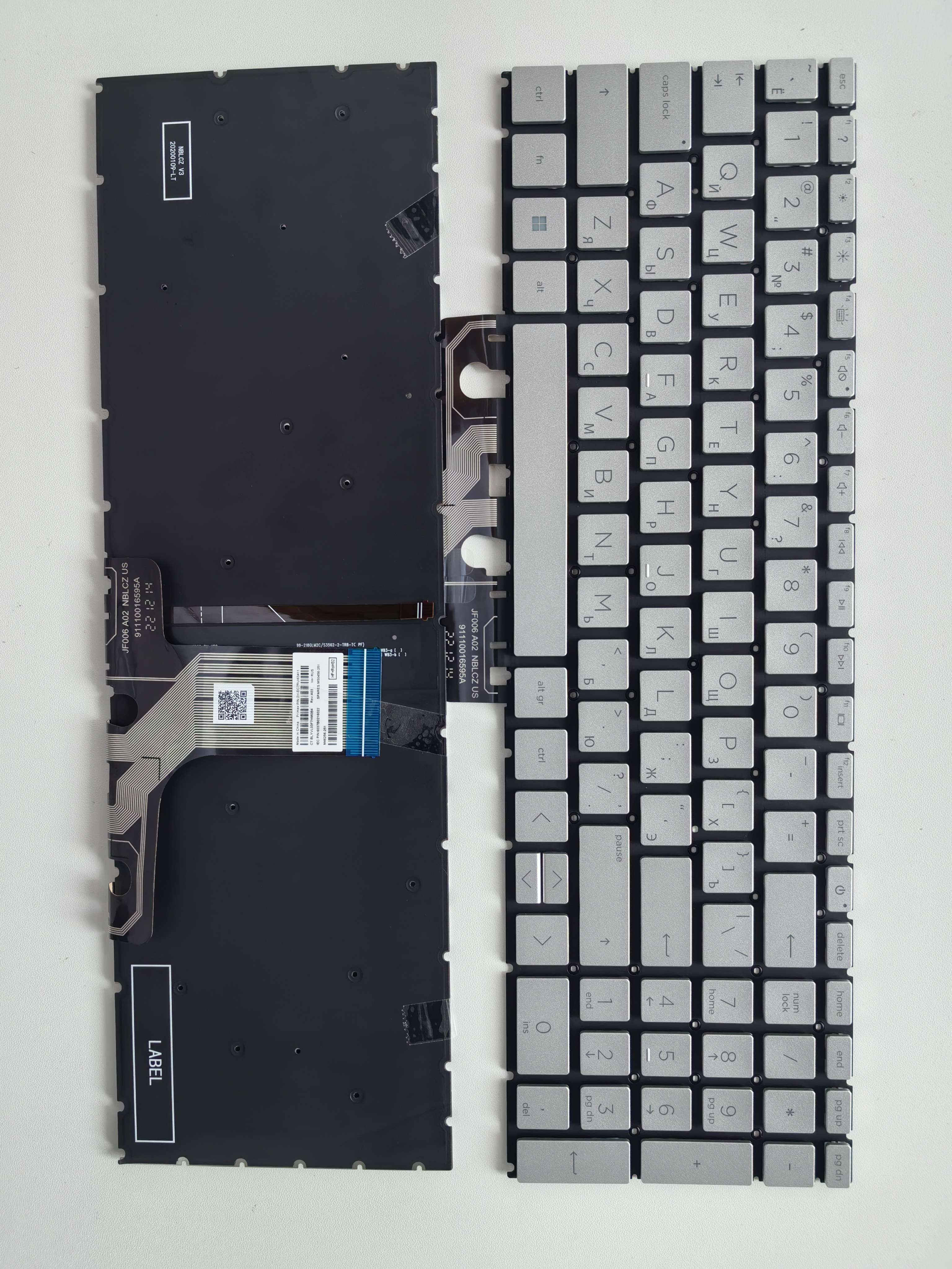 Picture of New Replacement Laptop Keyboard For HP 15-EG/15-EH/15-ER/15M-EH/17-CN/17-CP SILVER Backlit RU Layout